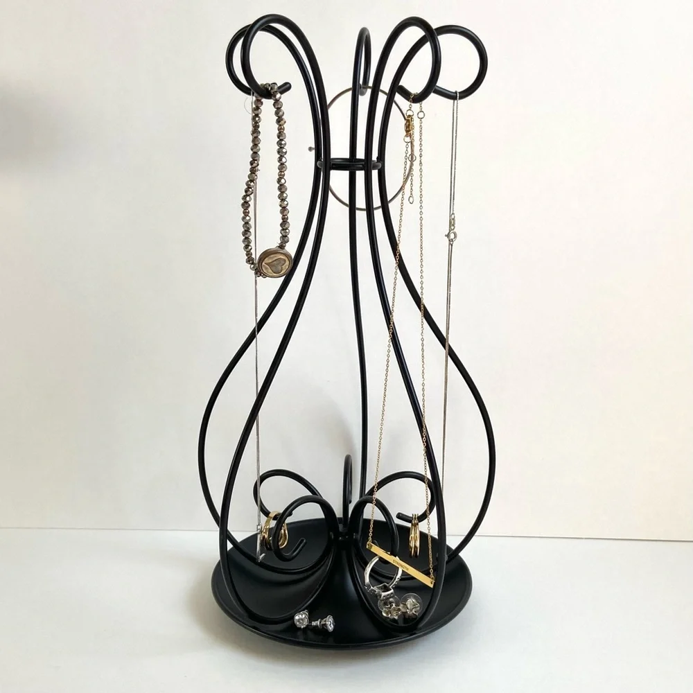 Umbra Design Scrolled Black Metal Jewelry Stand/Organizer